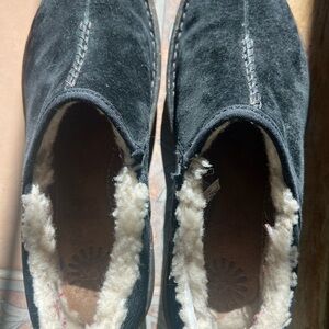 UGG Black and Cream Fur-Lined Footwear